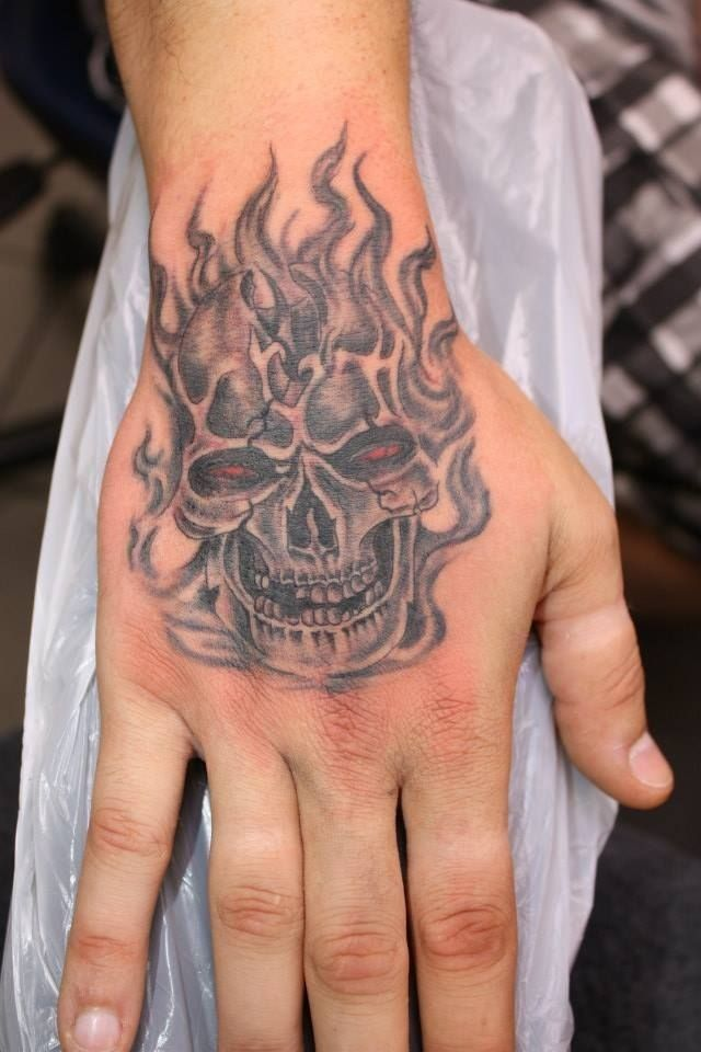 Skull and Flames