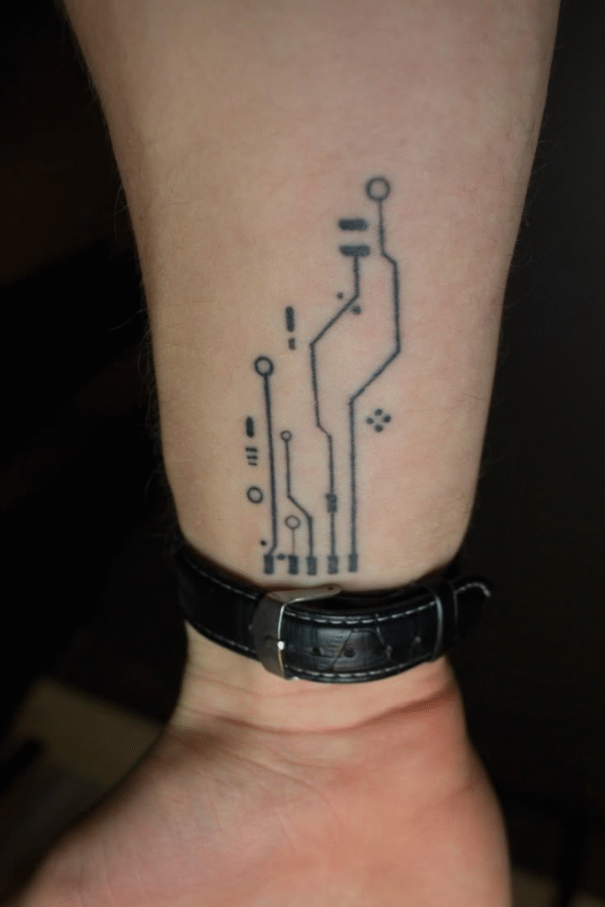 Cyberpunk Circuit Tattoo