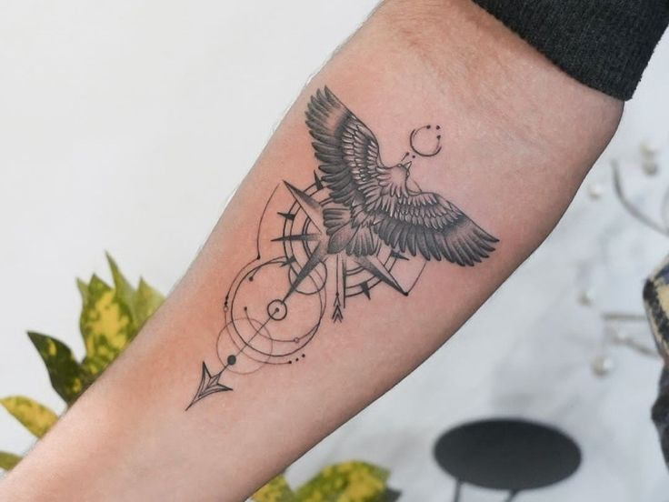 Phoenix with Clock & Flames
